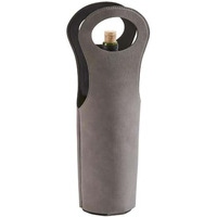 creative gifts International 002311 Leatherette Wine Holder, grey
