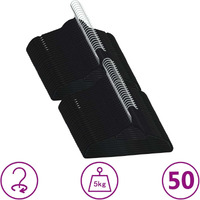 vidaXL 50 pcs Clothes Hanger Set Anti-slip Black Velvet