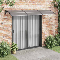 vidaXL Door Canopy Black 118.1"x31.5" Polycarbonate