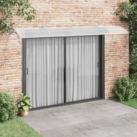 vidaXL Door Canopy Gray 157.5"x39.4" Polycarbonate
