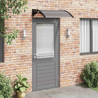 vidaXL Door Canopy Black 39.4"x31.5" Polycarbonate