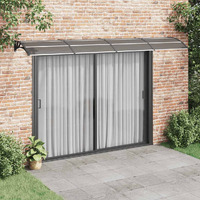 vidaXL Door Canopy Black 157.5"x39.4" Polycarbonate