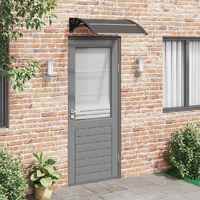 vidaXL Door Canopy Black 31.5"x31.5" Polycarbonate