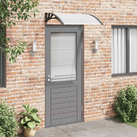 vidaXL Door Canopy Black and Transparent 39.4"x31.5" Polycarbonate