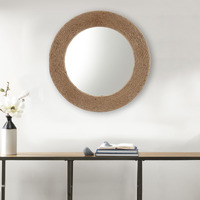 cove Natural Jute Rope Round Wall Mirror 26(D0102HR7Y4T)