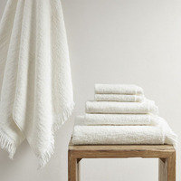Nova cotton Dobby Slub 6 Piece Towel Set(D0102HR7W2X)