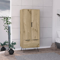 Nuvo closet Double Door cabinet One Drawer Hairpin Legs(D0102H2R0Ig)