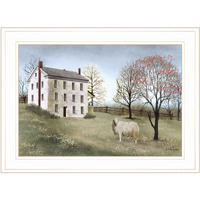Spring At White House Farm 1 White Framed Print Wall Art