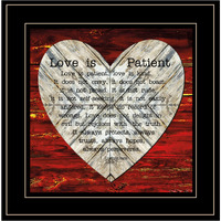 Love Is Patient 2 Black Framed Print Wall Art