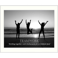 Teamwork 6 White Framed Print Wall Art