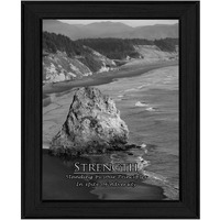 Strength 6 Black Framed Print Wall Art