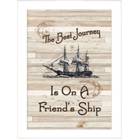 Friendship Journey 3 White Framed Print Wall Art