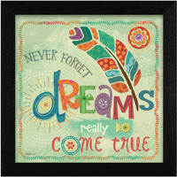 Dreams come True Black Framed Print Wall Art