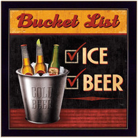 Bucket List Black Framed Print Wall Art