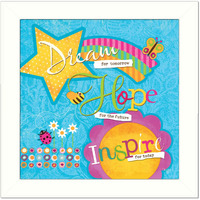 Dream For Tomorrow White Framed Print Wall Art