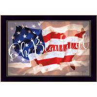 Oh Beautiful America Black Framed Print Wall Art