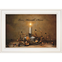 Love Warmth Home 1 White Framed Print Wall Art