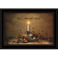 Love Warmth Home 2 Black Framed Print Wall Art