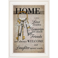 House Keys 1 White Framed Print Wall Art