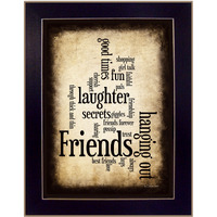 Friends 4 Black Framed Print Wall Art