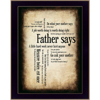 Father Says 2 Black Framed Print Wall Art