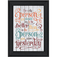 The Only Person 1 Black Framed Print Wall Art