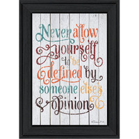 Never Allow Yourself Black Framed Print Wall Art