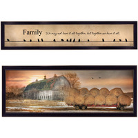 Set Of Two Together Blessed We Have It All 2 Black Framed Print Wall Art
