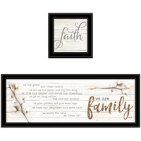 Set Of Two We Are Family 1 Black Framed Print Wall Art
