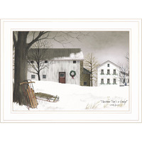 christmas Time Is coming 1 White Framed Print Wall Art