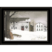 christmas Time Is coming 2 Black Framed Print Wall Art