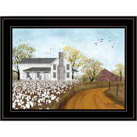 High cotton 2 Black Framed Print Wall Art