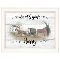 Whats Your Hurry 1 White Framed Print Wall Art