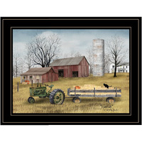 Hayride 2 Black Framed Print Wall Art