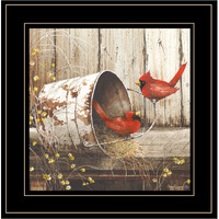 Playing Around 15X15 Black Framed Print Wall Art