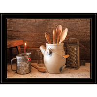 grandmas Kitchen Tools 3 Black Framed Print Kitchen Wall Art