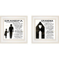 Set Of Two My grandparents Are The Best 2 White Framed Print Wall Art
