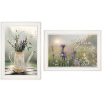 Set Of Two Bloom Where You Are Planted 1 White Framed Print Wall Art