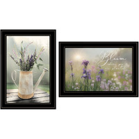Set Of Two Bloom Where You Are Planted 2 Black Framed Print Wall Art