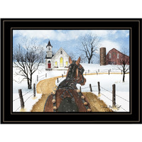 Sleigh Bells Ring 3 Black Framed Print Wall Art