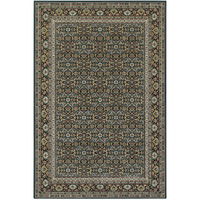 2 X 4 Navy Blue Oriental Power Loom Stain Resistant Area Rug