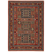 2 x 3 Blue and Red Oriental Power Loom Area Rug