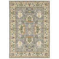 2 X 3 grey Ivory Orange Teal green charcoal Blue And Red Oriental Power Loom Stain Resistant Area Rug With Fringe