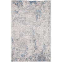 5 X 7 grey And Blue Abstract Power Loom Stain Resistant Area Rug