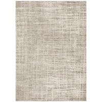 5 X 8 Beige grey Ivory Tan And Brown Abstract Power Loom Stain Resistant Area Rug