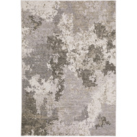 3 X 5 grey Ivory Beige Tan Brown And Black Abstract Power Loom Stain Resistant Area Rug