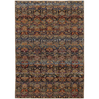 2 X 3 Multi And Blue Abstract Power Loom Stain Resistant Area Rug