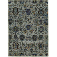 2 X 3 Blue And Navy Oriental Power Loom Stain Resistant Area Rug