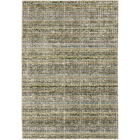 5 X 7 green green grey And Purple Abstract Power Loom Stain Resistant Area Rug