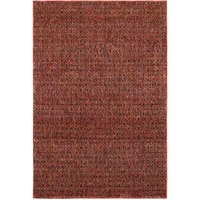 2 X 3 Red gold And Blue geometric Power Loom Stain Resistant Area Rug
